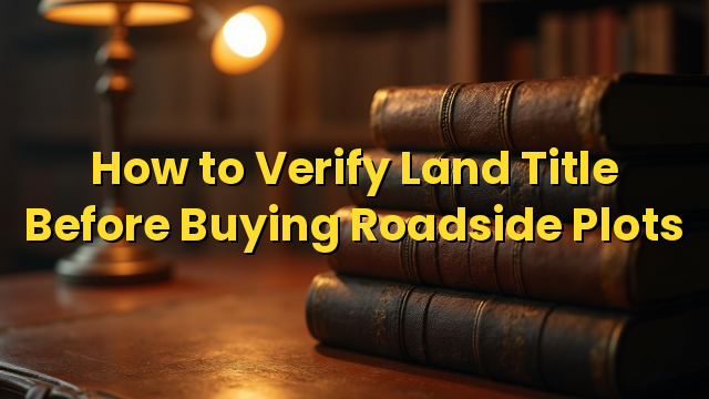 How to Verify Land Title Before Buying Roadside Plots